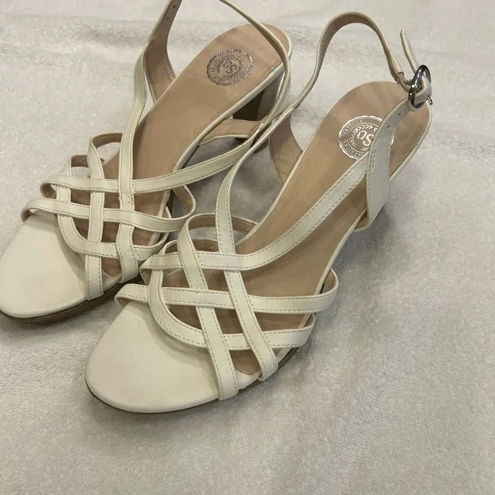 SO Cream Strappy Sandals with Ankle Buckle